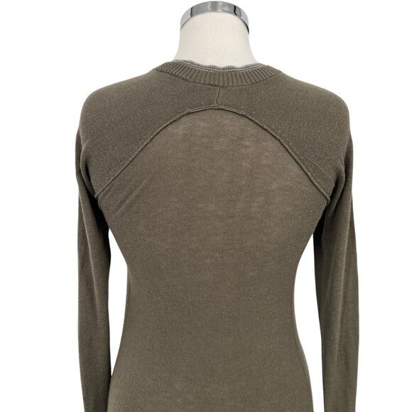 Lululemon Sit in Lotus Merino Wool Sweater Dark Olive Green Size Small - Picture 6 of 11